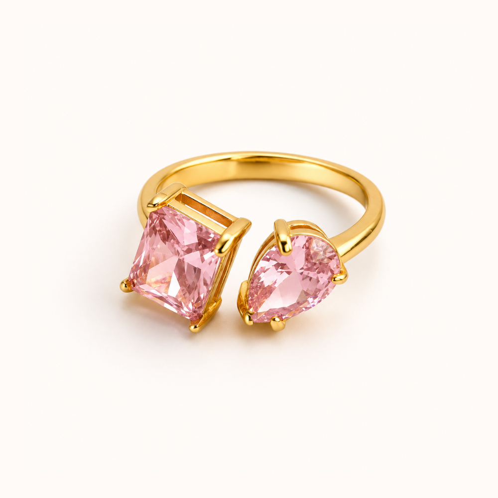 Bague Elyna Pink - Acier inoxydable